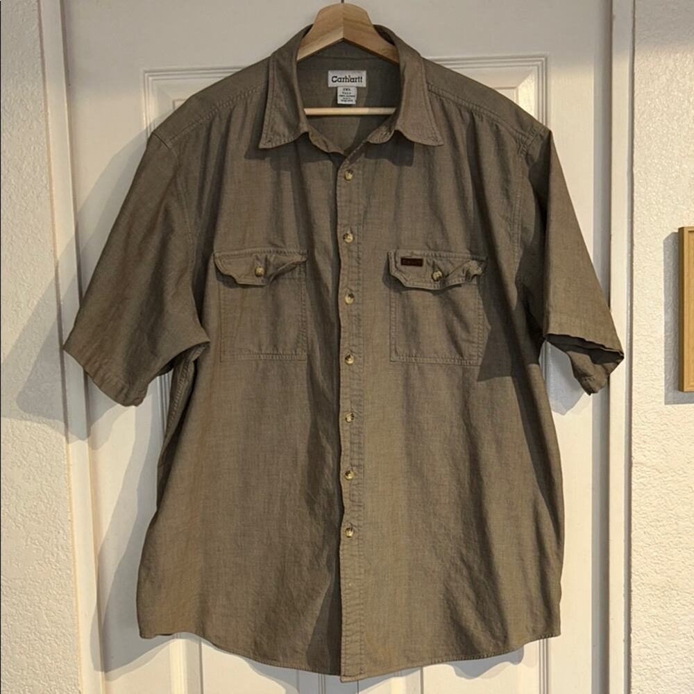 Carhartt Short Sleeved Button Up 2X Tall
